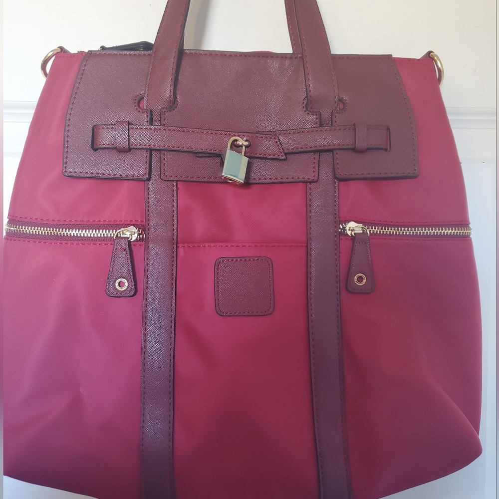 NWOT Red Nylon Shoulder Bag